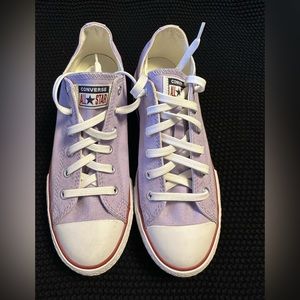 Converse lavender shoes